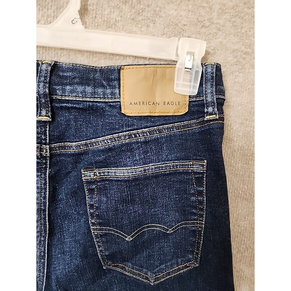 American Eagle Athletic Jeans Men 30x30 Blue Dark Wash Next Level Airflex Stretc - Picture 5 of 9